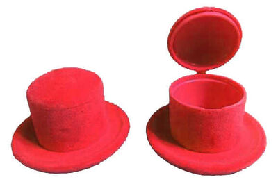Şapka Kutu Flok Kaplama Kırmızı Pk:10-400