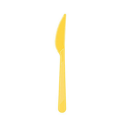 Sarı Plastik Bıçak 25’li Paket