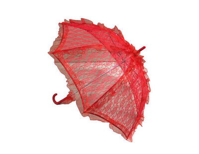Şemsiye Dantel İşlemeli Kırmızı P1-60