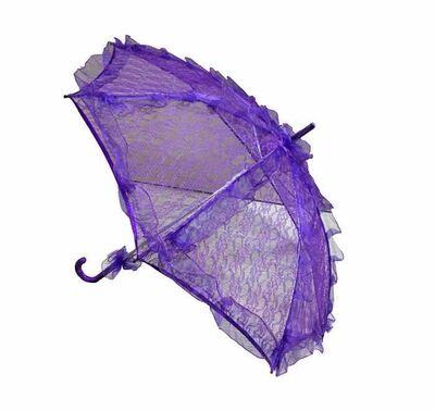Şemsiye Dantel İşlemeli Mor P1-60
