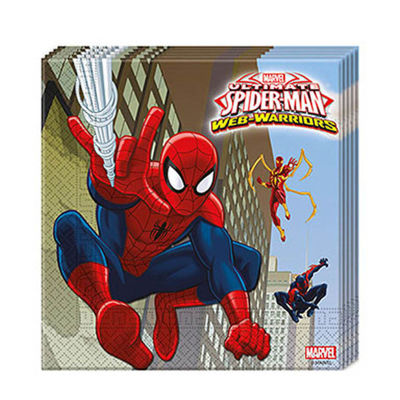 Spiderman Savaşçı Kağıt Peçete (33x33 cm) 20’li Paket