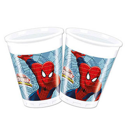 Spiderman Savaşçı Plastik Bardak (200 cc) 8’li Paket