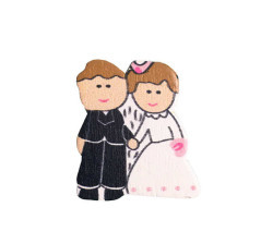 Gelin Damat Ahşap Sticker - Thumbnail