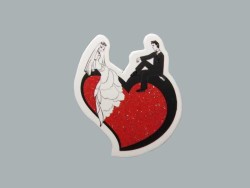  - Gelin Damat Kalp Üstünde Sticker