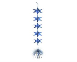 Süs Hologramlı Yıldız 5 Li Püsküllü Mavi Pk10-500 - Thumbnail