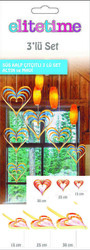 Süs Kalp Çıtçıtlı 3 Lü Set Altın Ve Mavi Pk:1-200 - Thumbnail