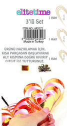 Süs Kalp Çıtçıtlı 3 Lü Set Metalize Gümüş Pk:1-200 - Thumbnail