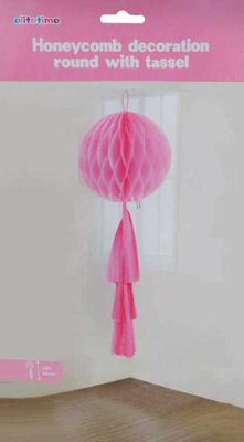 Süs Petek Modeli Püsküllü 25x85 Cm Pembe Pk:1-120