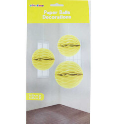  - Süs Ponpon Petekli 3 Lü Set Sarı Pk:1 Kl:120