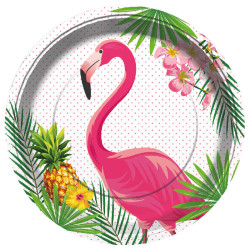  - Flamingo Kağıt Tabak (23 cm) 8’li Paket