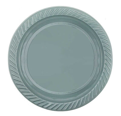 Tabak Plastik Yuvarlak 22 Cm Gümüş Pk:25 Kl:20