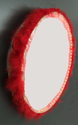 Tef Işıklı Pilli Pleksi 40cm Kırmızı P:1