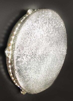 Tef Işıklı Pilli Pullu Taşlı 40cm Gümüş P:1