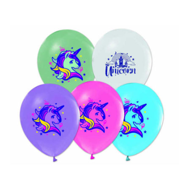 Unicorn Lisanslı Balon 12 inç (25x30 cm) 10'lu Paket