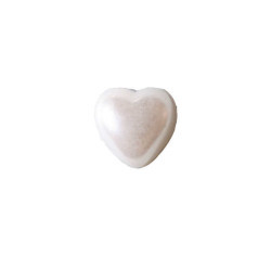 Yarım İnci Kalp Beyaz 10mm - Thumbnail