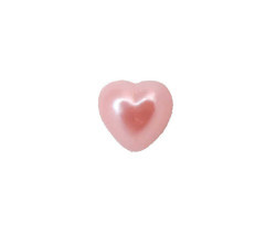 Yarım İnci Kalp Pembe 10mm - Thumbnail